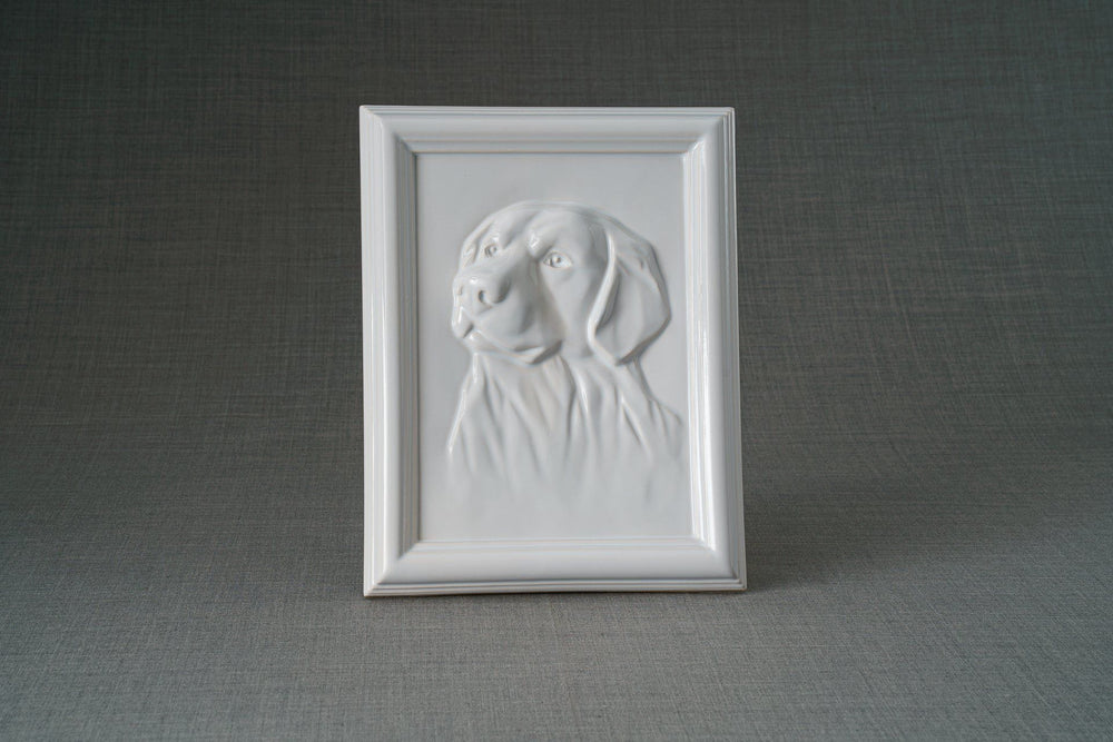 Pulvis Art Urns Pet Urn Labrador Pet Urn for Ashes - White | Ceramic | Handmade