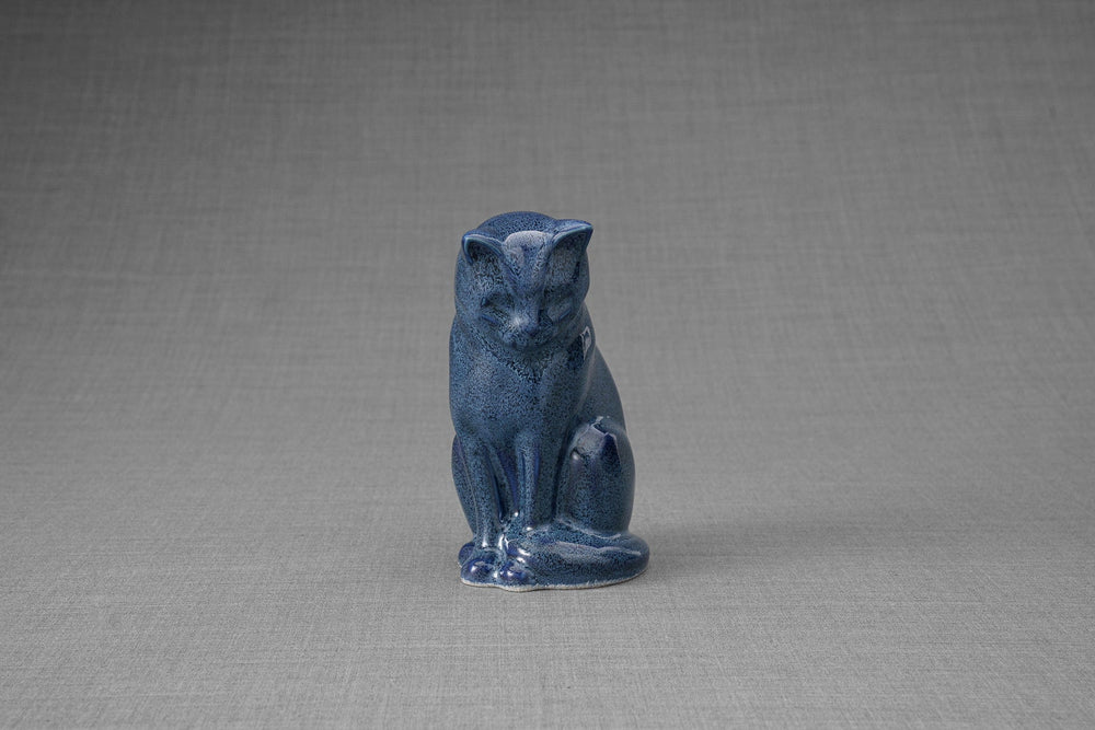 
                  
                    Pulvis Art Urns Pet Urn Mini Pet Urn for Ashes Neko - Blue Melange | Ceramic | Handmade
                  
                