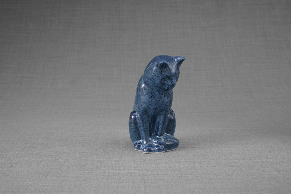 
                  
                    Pulvis Art Urns Pet Urn Mini Pet Urn for Ashes Neko - Blue Melange | Ceramic | Handmade
                  
                