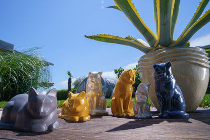 Mini Pet Urn for Ashes Neko - White Matte | Ceramic | Handmade Cat Urn - Pulvis Art Urns