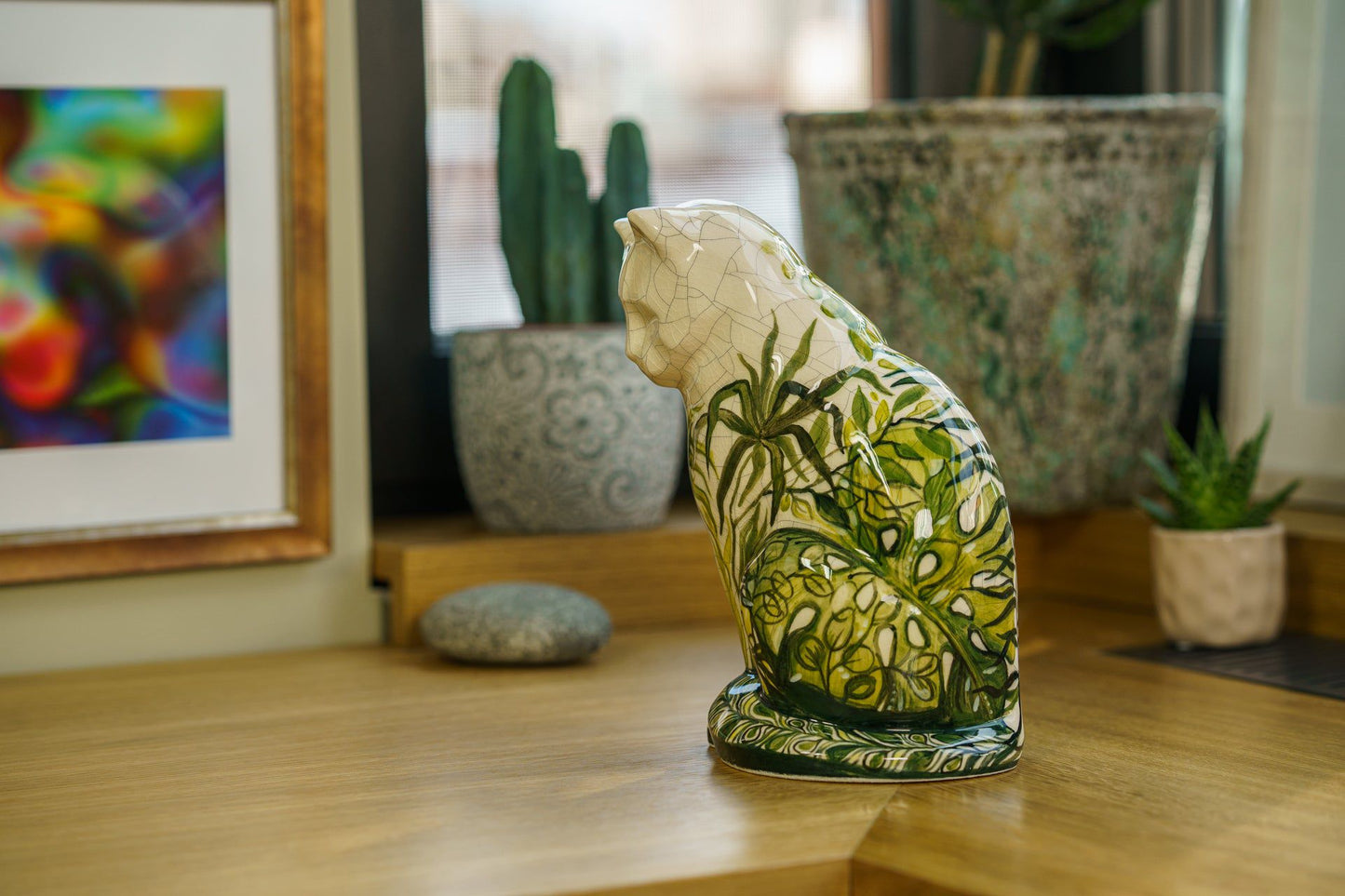 
                  
                    Pulvis Art Urns Pet Urn Neko Hand Decorated Pet Urn "Nature" - Ceramic | Handmade
                  
                