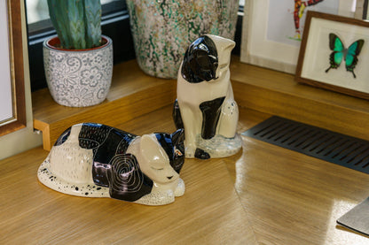 Neko Hand Decorated Pet Urn "Tuxedo" - Ceramic | Handmade Pet Urn - Pulvis Art Urns