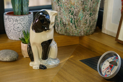 Neko Hand Decorated Pet Urn "Tuxedo" - Ceramic | Handmade Pet Urn - Pulvis Art Urns