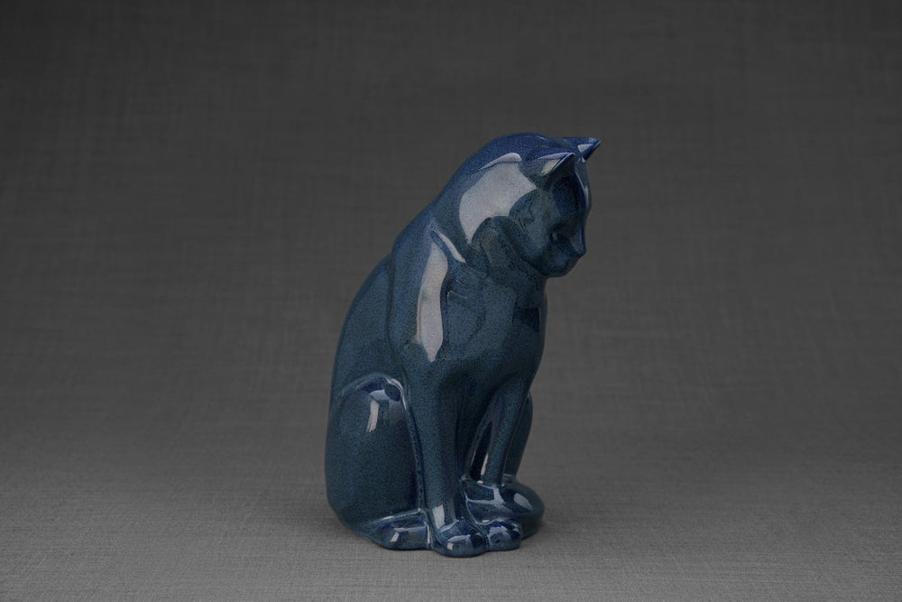 
                  
                    Pulvis Art Urns Pet Urn Neko Pet Urn for Ashes - Blue Melange | Ceramic | Handmade
                  
                