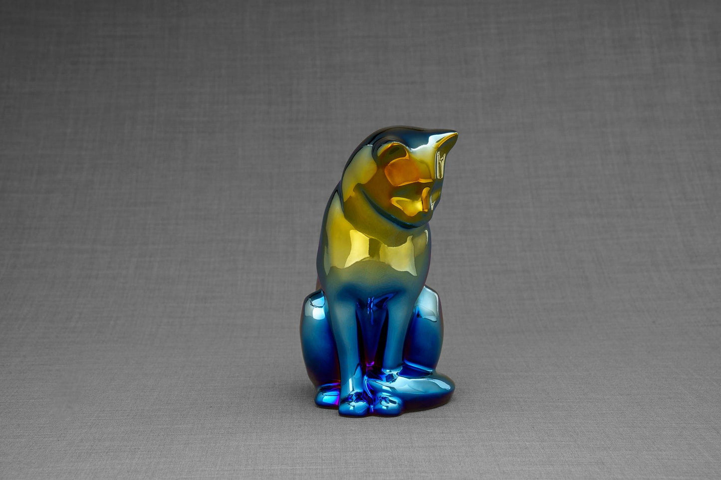 Pulvis Art Urns Pet Urn Neko Pet Urn for Ashes - Shiny Yellow | Ceramic | Handmade
