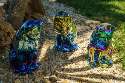 Neko Pet Urn for Ashes - Shiny Yellow | Ceramic | Handmade - Pulvis Art Urns