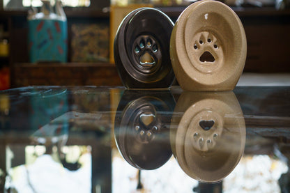 Paw Pet Urn for Ashes - Dark Matte | Ceramic | Handmade Pet Urn - Pulvis Art Urns