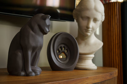 Paw Pet Urn for Ashes - Grey Matte | Ceramic | Handmade - Pulvis Art Urns