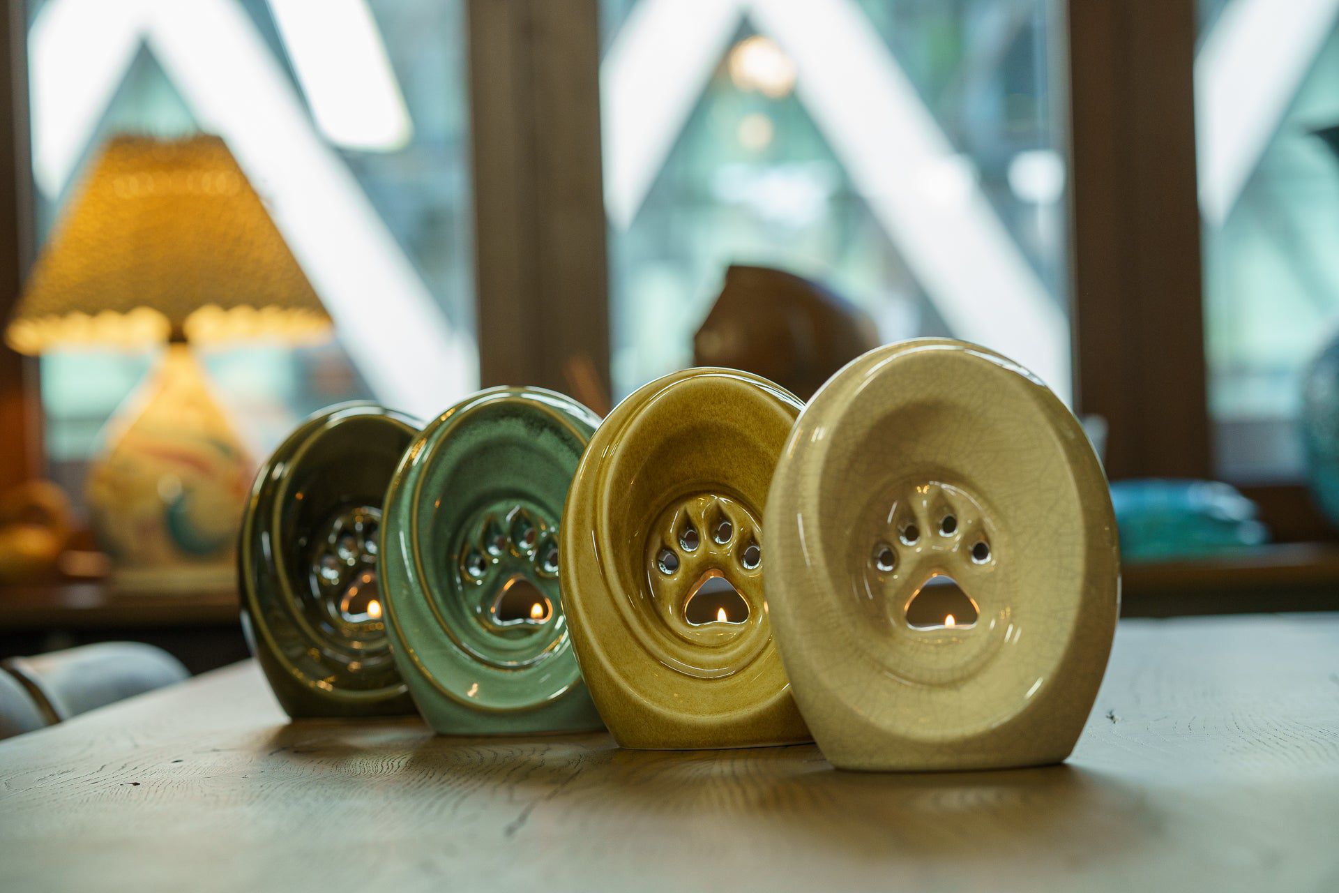 Paw Pet Urn for Ashes - Grey Matte | Ceramic | Handmade - Pulvis Art Urns