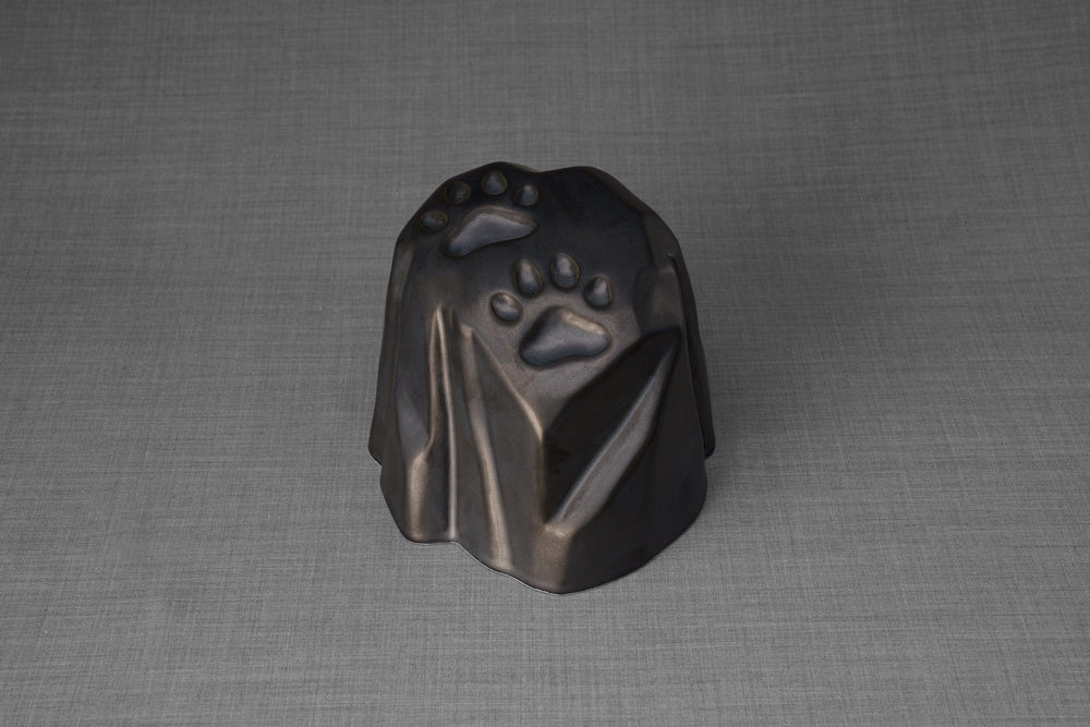 Pulvis Art Urns Pet Urn Paw Print Urn For Pet Ashes - Dark Matte | Ceramic