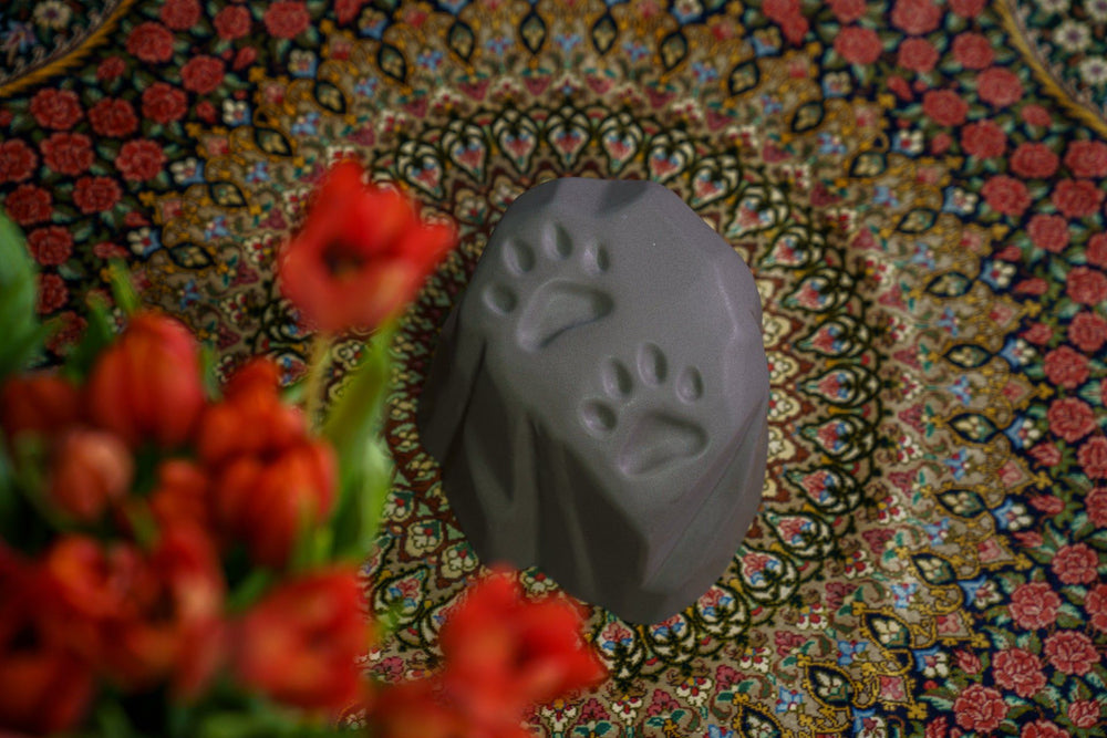 
                  
                    Pulvis Art Urns Pet Urn Paw Print Urn For Pet Ashes - Grey Matte | Ceramic
                  
                