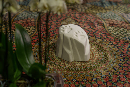 Paw Print Urn For Pet Ashes - White Matte | Ceramic Pet Urn - Pulvis Art Urns