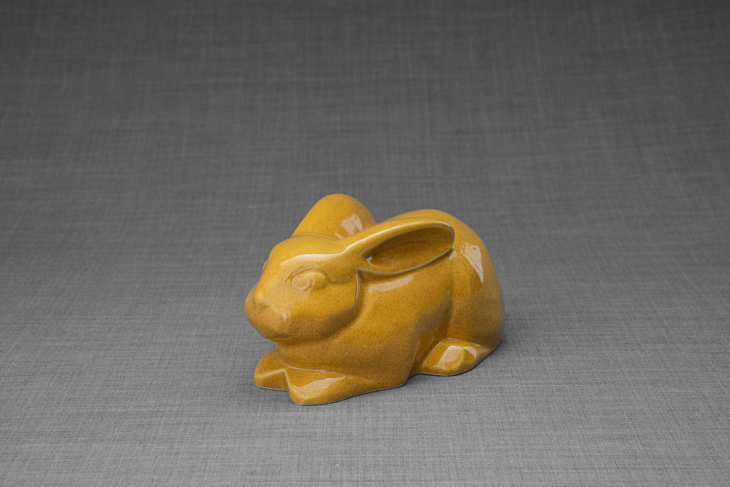 Pulvis Art Urns Pet Urn Rabbit Urn For Ashes - Amber Yellow  | Ceramic Bunny Urn