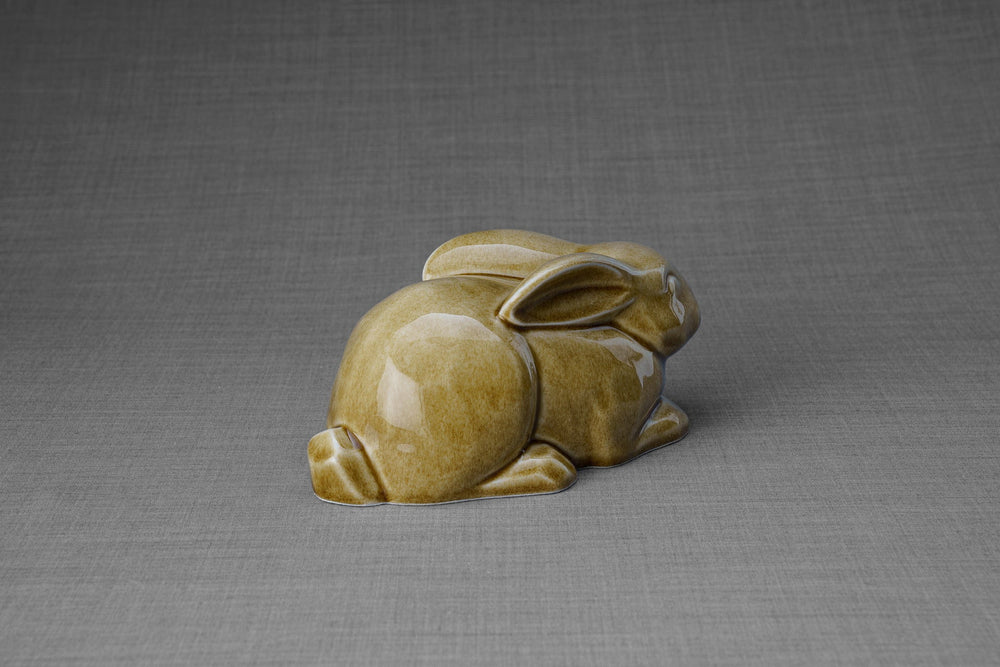 Pulvis Art Urns Pet Urn Rabbit Urn For Ashes - Dark Sand | Ceramic Bunny Urn