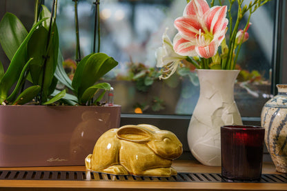 Rabbit Urn For Ashes - Dark Sand | Ceramic Bunny Urn - Pulvis Art Urns