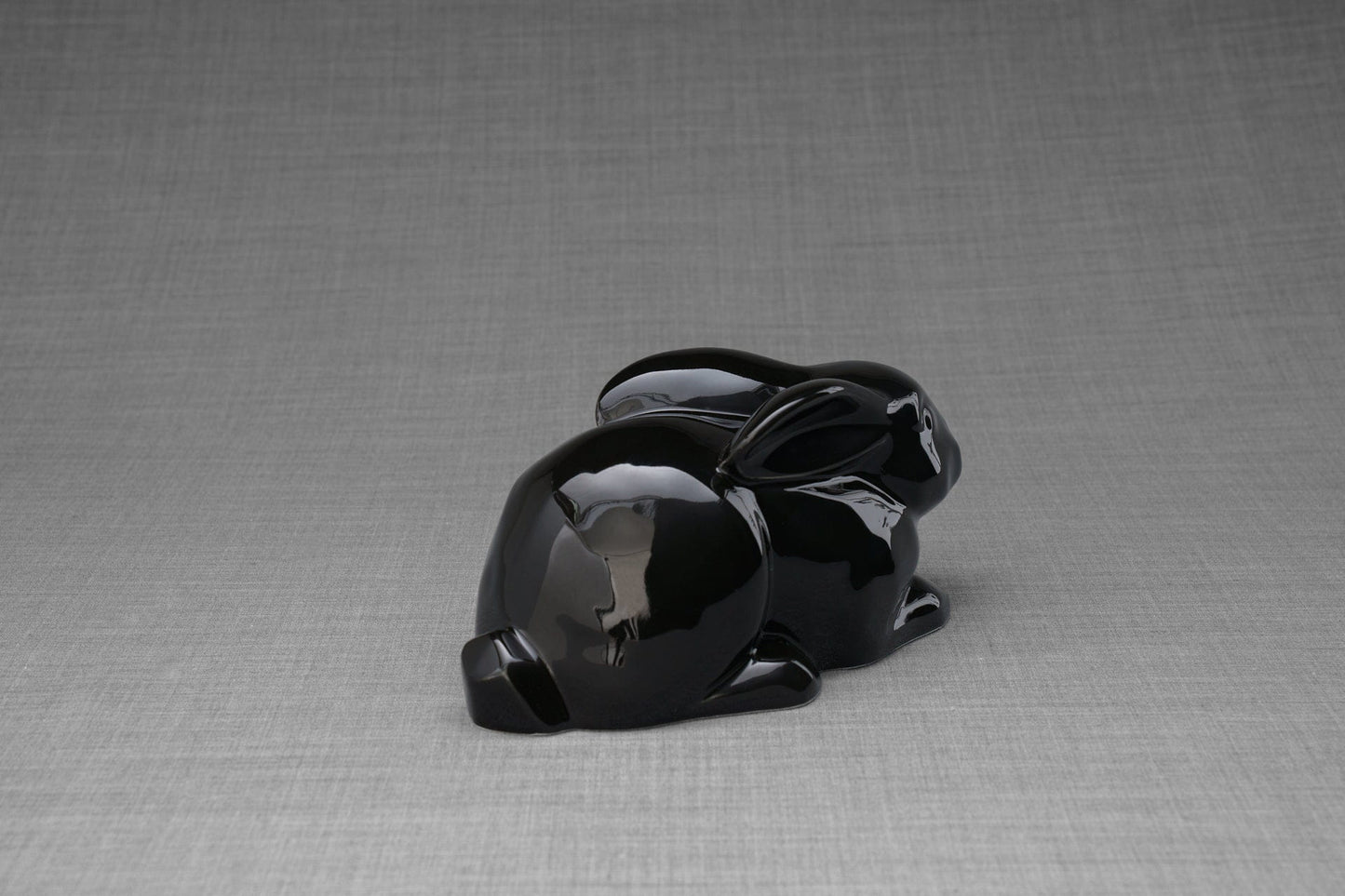 Black Rabbit Urn Rabbit Urn For Ashes - Lamp Black | Ceramic Bunny Urn