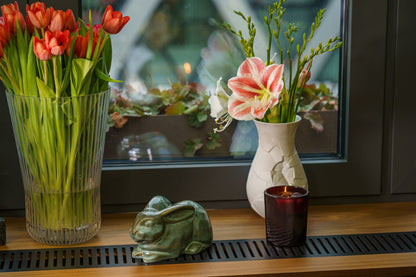 Rabbit Urn For Ashes - Oily Green Melange | Ceramic Bunny Urn - Pulvis Art Urns