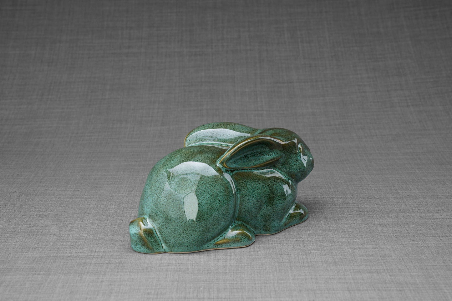 
                  
                    Pulvis Art Urns Pet Urn Rabbit Urn For Ashes - Oily Green Melange  | Ceramic Bunny Urn
                  
                