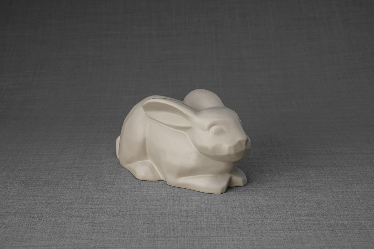 Rabbit Urn For Ashes - White Matte | Ceramic Bunny Urn