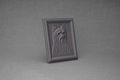 Yorkie Pet Urn - Gray Matte | Ceramic | Handmade - Pulvis Art Urns