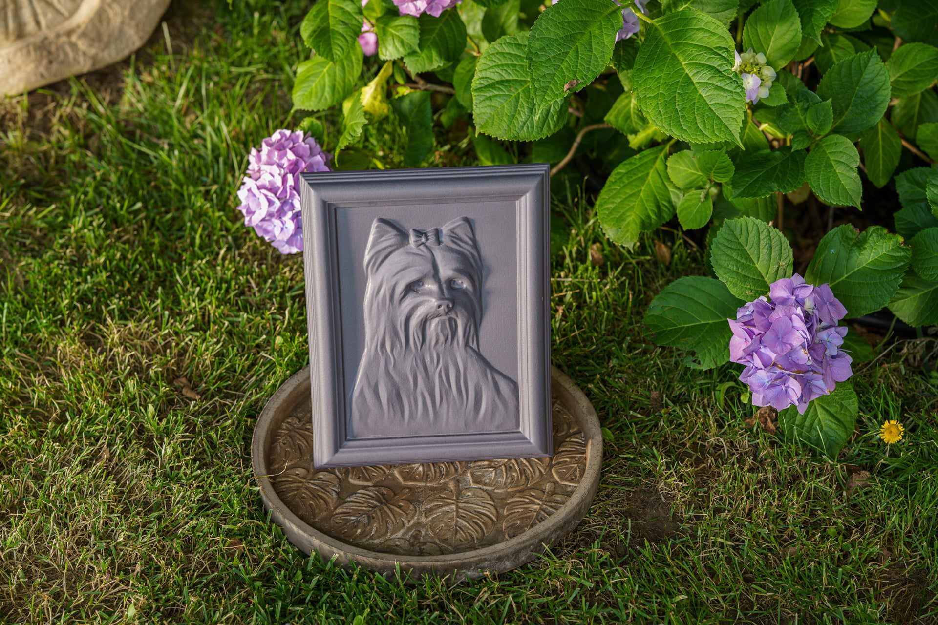 Yorkie Pet Urn - Gray Matte | Ceramic | Handmade - Pulvis Art Urns