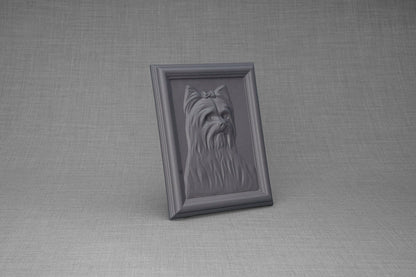 Yorkie Pet Urn - Gray Matte | Ceramic | Handmade - Pulvis Art Urns