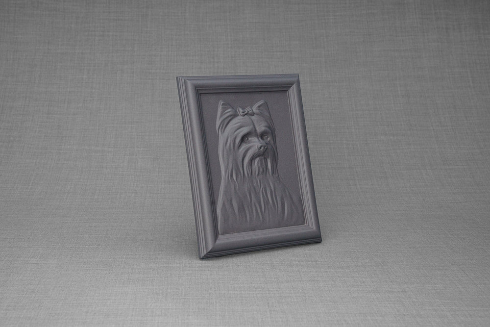 Pulvis Art Urns Pet Urn Yorkie Pet Urn - Gray Matte | Ceramic | Handmade
