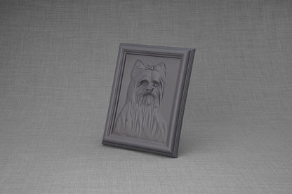 Yorkie Pet Urn - Gray Matte | Ceramic | Handmade - Pulvis Art Urns