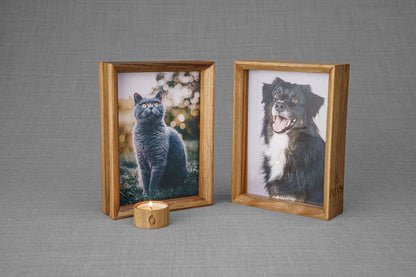 Memorial Picture Frame for Pets - Handmade | Genuine Walnut - Pulvis Art Urns