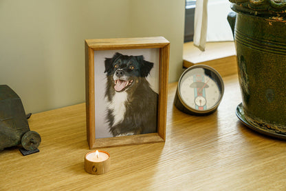 Memorial Picture Frame for Pets - Handmade | Genuine Walnut - Pulvis Art Urns